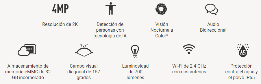EZVIZ LC3 iluminación y seguridad
